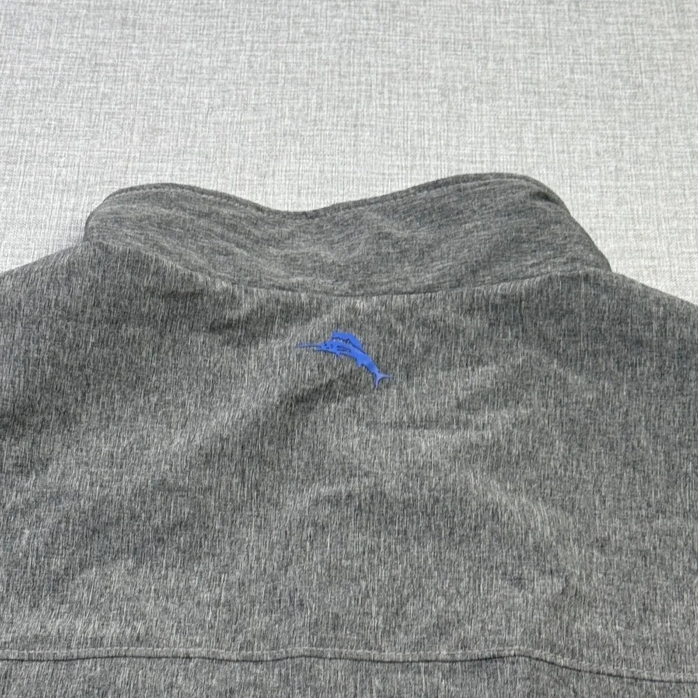 Tommy Bahama Island Active Windbreaker Jacket Vest Mens XL Gray Full Zip